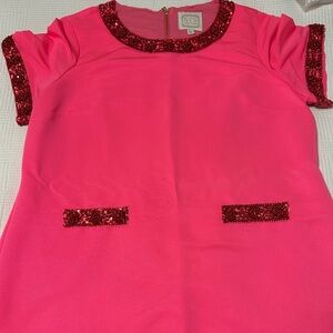 Sail to Sable Hot Pink Sequin-Embellished Dress